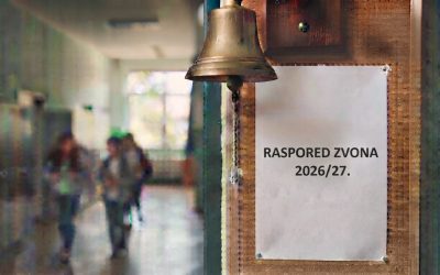RASPORED ZVONA U ŠKOLSKOJ 2026/27.